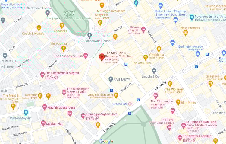Map for May Fair